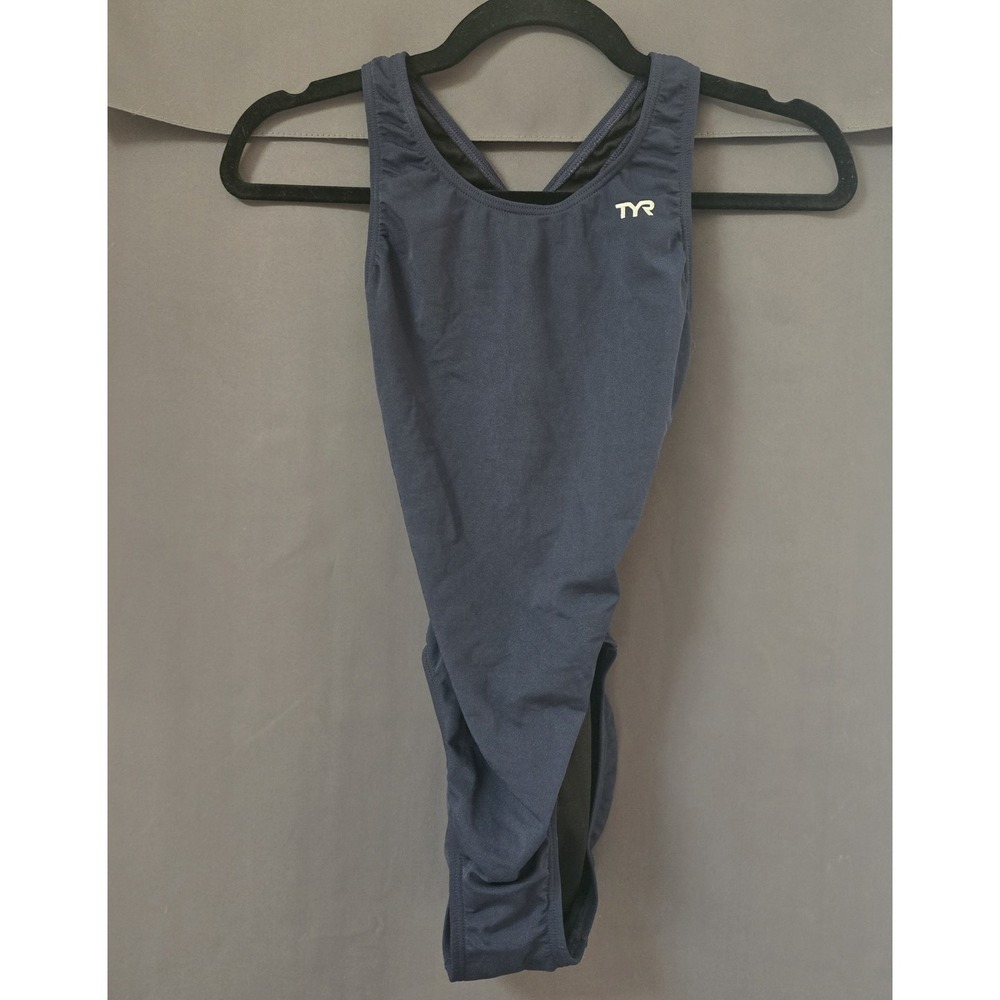 TYR Women's Athletic One-piece Swimsuit, Navy, Sz. M 32